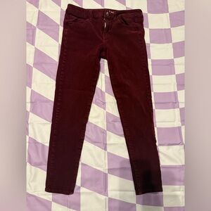 American Eagle Outfitters Dark Red Skinny Jeans